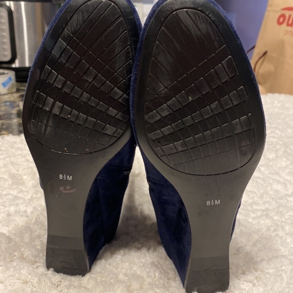 MPO womens NEW suede solid dark blue zipper size 8.5 - Picture 5 of 7